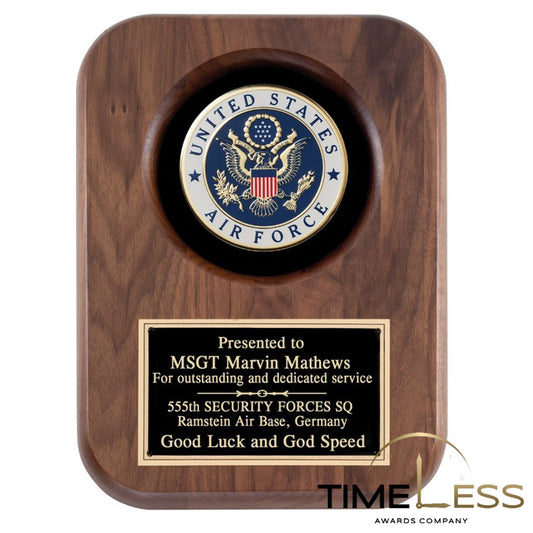 Solid Walnut Tribute Plaque